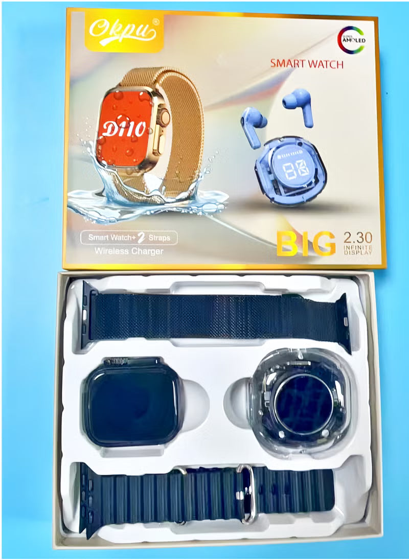 The New 2.3 Large-Screen Smart Watch and Bluetooth Handsfree D110