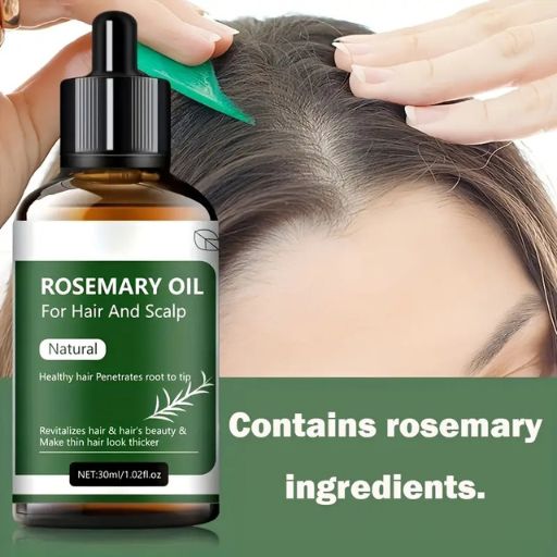 ROZINO Rosemary Hair Oil - 100% Pure, Moisturizing & Smoothing for All Hair Types,, Hair Care, Looks More Beautiful