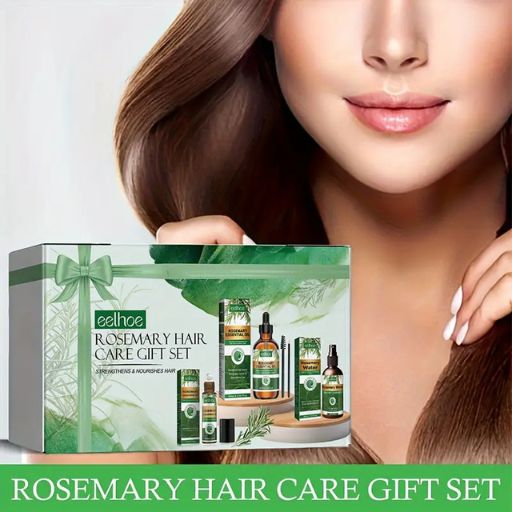 Rosemary Hair Care Gift Set - Moisturizing & Strengthening Essential Oil Kit for All Hair Types,