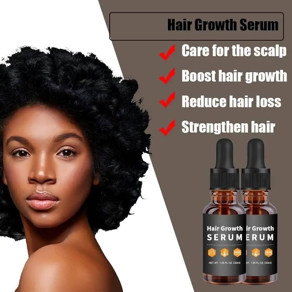 West&Month Hair Growth Serum for Black Women - Nourishing Formula for Dry, Damaged Hair Repair and Fast Natural Growth (3pcs)