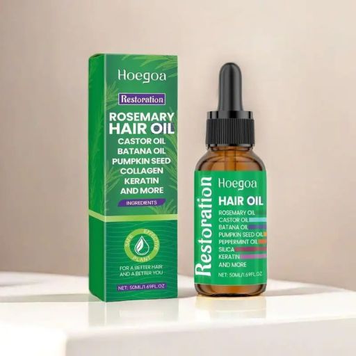 Tangle-Free, Rosemary Hair Oil for All Hair Types - 50ml, Moisturizing & Nourishing, Deep Hydration Serum for Soft, Smooth Locks, Easy to Detangle