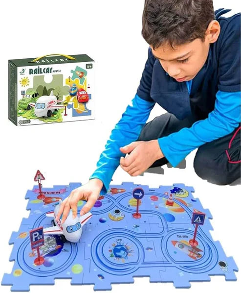 clickNcart™ puzzle-track-car