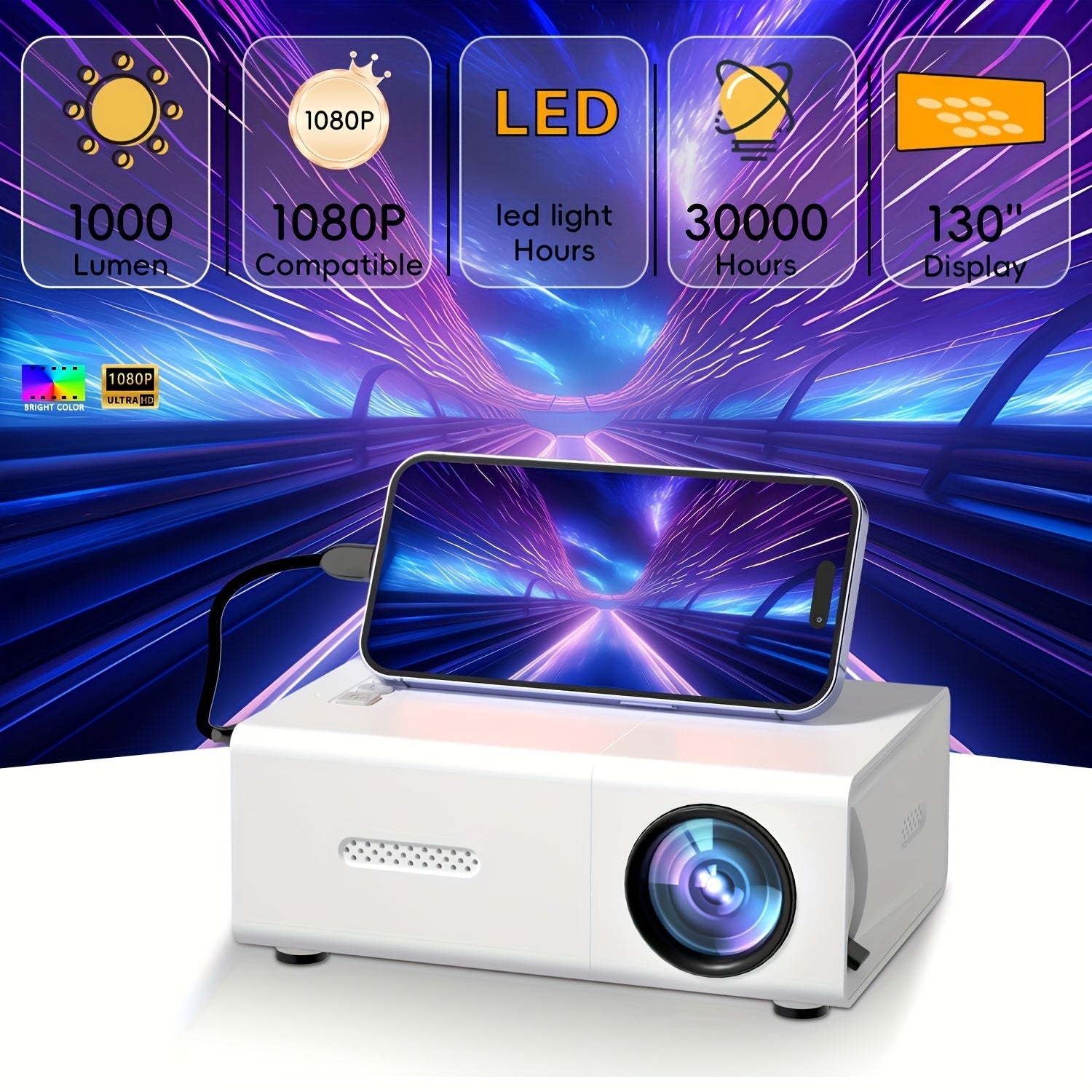 Mini LED Projector 4K