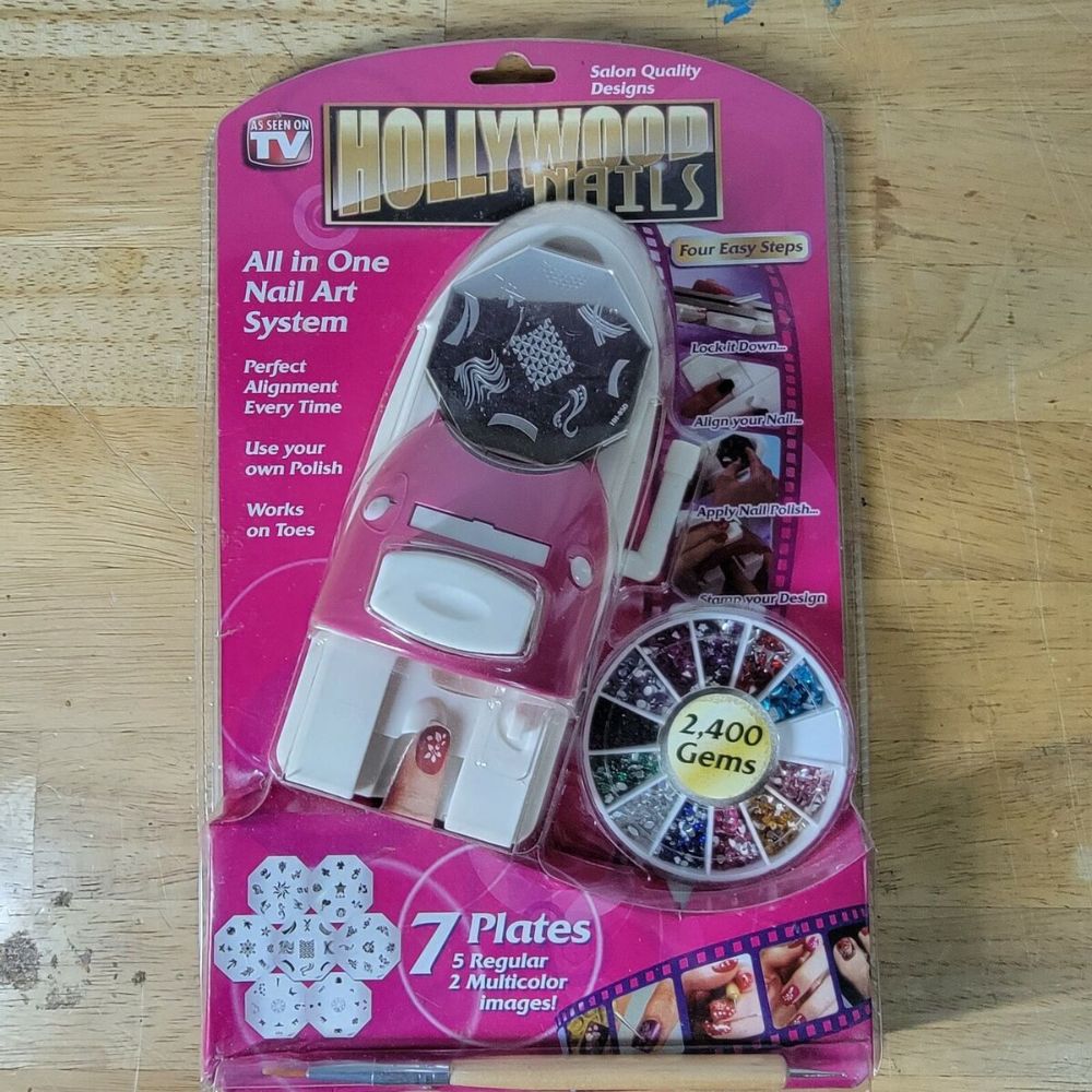 Brand New Inventel Hollywood Nails All In One Nail Art System Kit As Seen On TV
