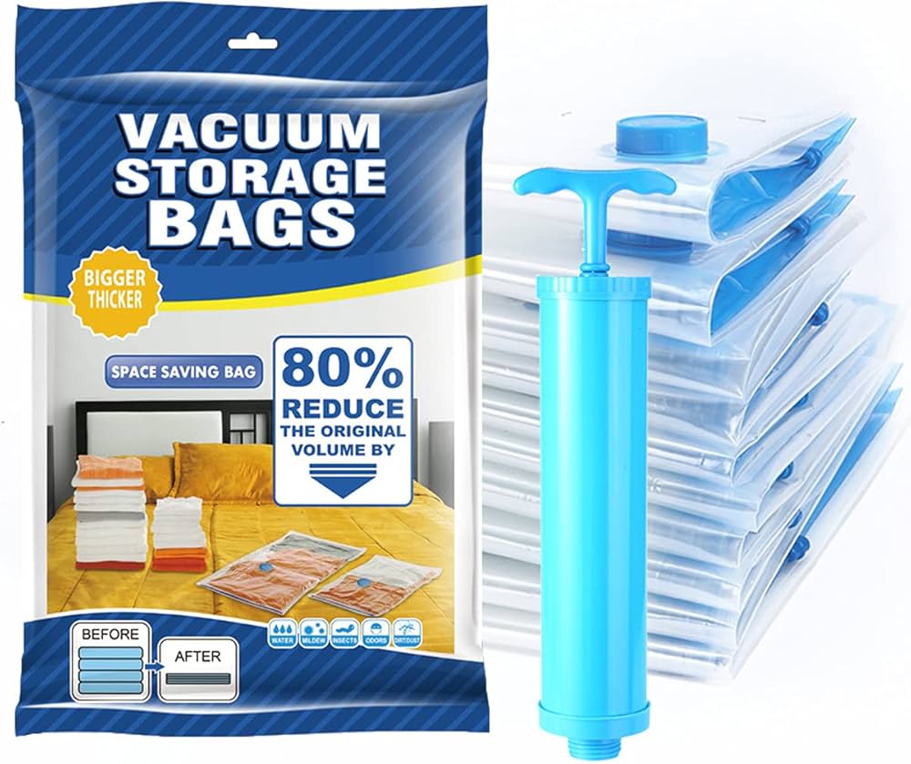 5 Pcs Vacuum Storage Bags with Hand Pump