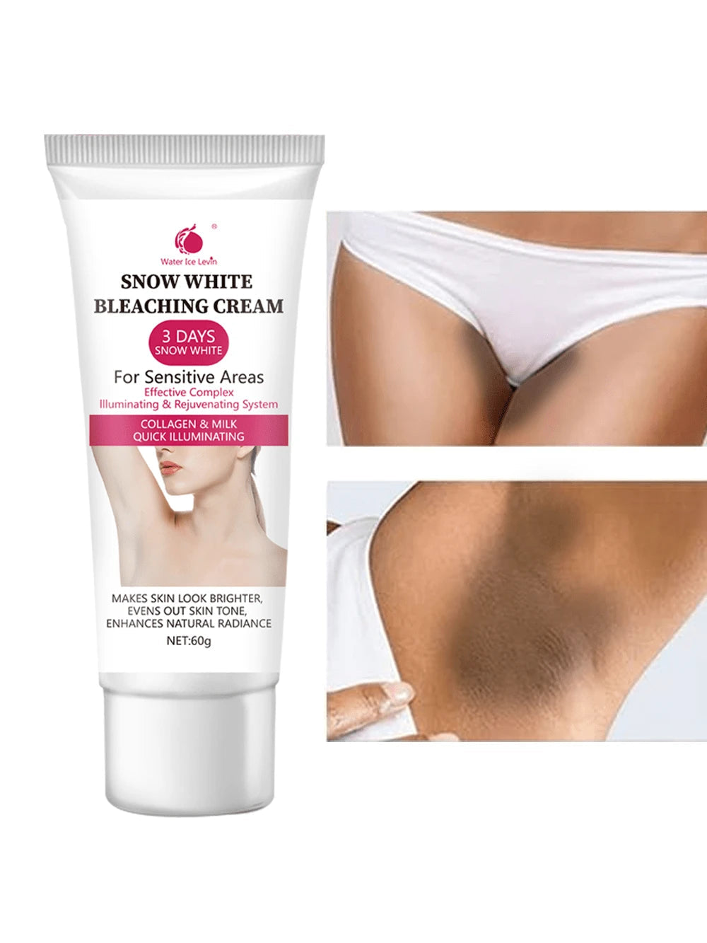 Water ice levin frost-resistant cover containing niacinamide and lactic acid, suitable for the body, reduces skin dullness