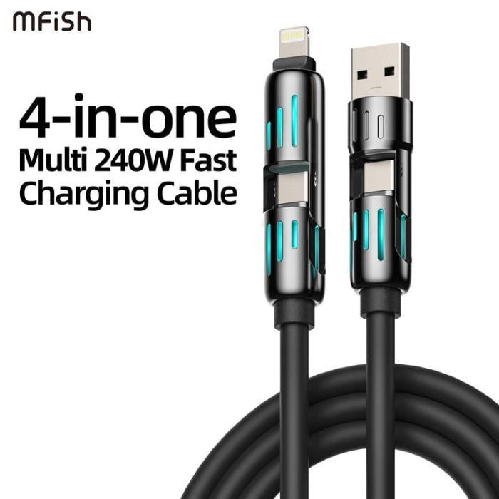 clickNcart™ 4-in-1 Multi USB Charging Cable (Random Color)