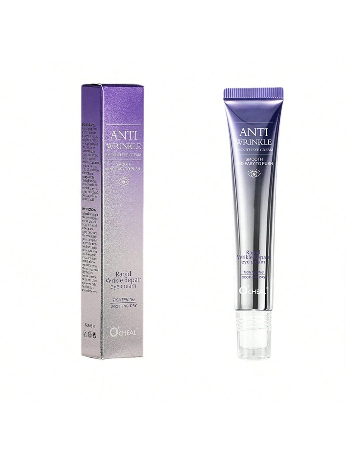 Moisturizing, Nourishing, Anti-Aging Rollerball Eye Cream with Massage Ball, Reduces Puffiness and Dark Circles