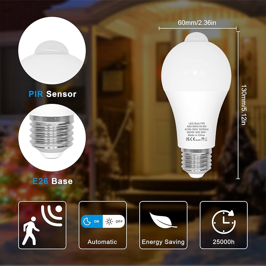 Energetic Motion Sensor Light Bulb