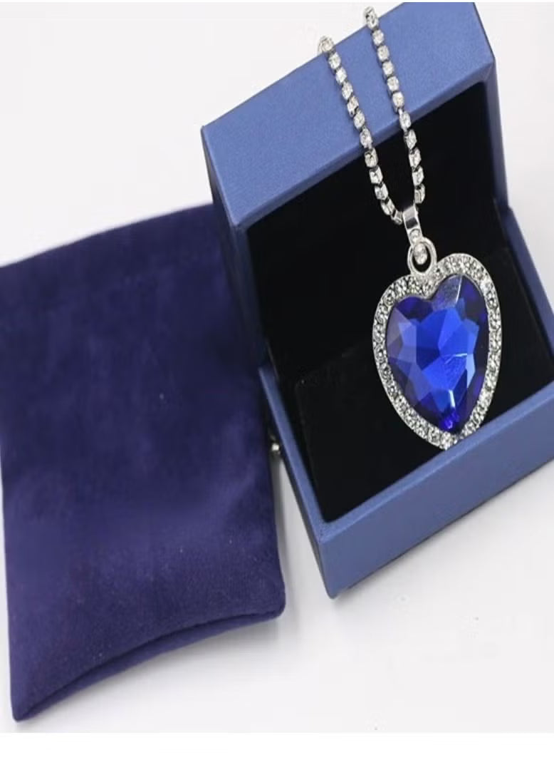 Blue Heart Necklace