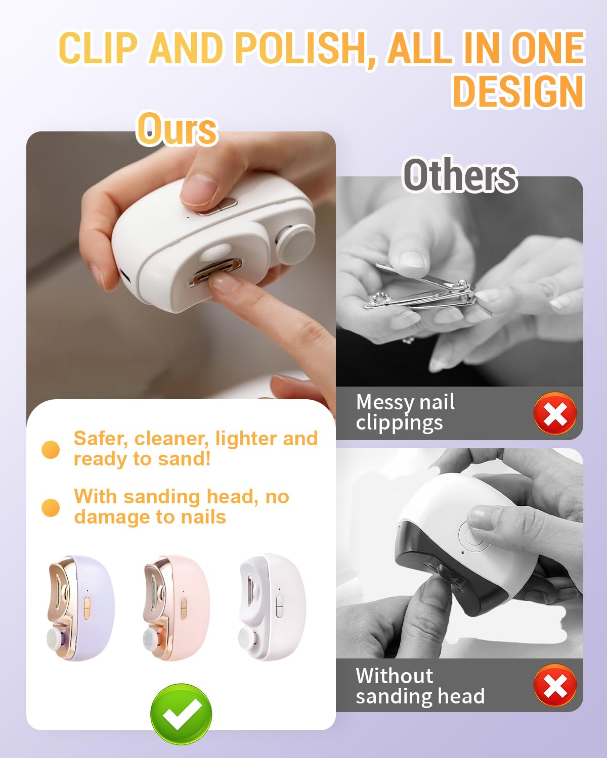 3 in 1 Automatic Electric Nail Clipper