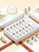1pc Korean Essence Set Moisturizing Tonic Brightening Anti-Wrinkle Anti-Oxidation Freeze-Dried Easy to Carry Personal Skin Care at Home Travel 50mg*6bottle+3ml*6bottle