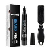 Men's Beard Filler Pen Kit with Brush - Long-Lasting, Waterproof, Alcohol-Free