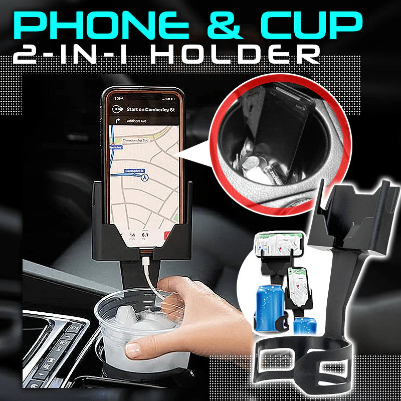 clickNcart™ 2024-new-car-phone-and-cup-holder