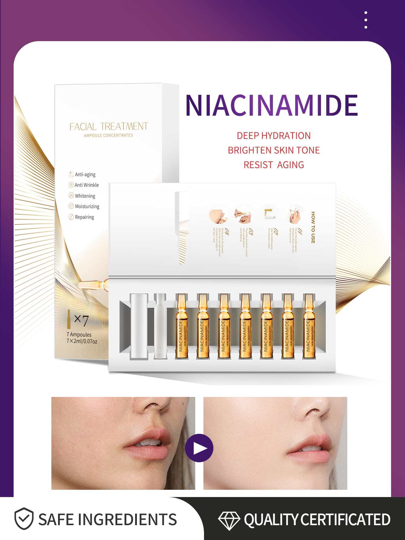 Facial Beauty Anti Aging Moisturizer Whitening Repair Facial Beauty Treats